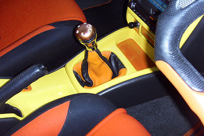 FITS SUBARU IMPREZA WRX STI 92-08 GEAR GAITER BLACK ORANGE CUSTOM NEW MADE IN UK