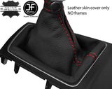 RED STITCH TOP GRAIN REAL LEATHER MANUAL GEAR GAITER FITS HYUNDAI I20 15-18