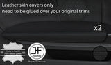 BLACK STITCHING 2X REAR DOOR ARMREST LEATHER COVERS FOR AUDI A3 8P 04-12 3 DOOR