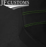 GREEN STITCH LEATHER 2X DOOR CARD COVERS FOR VW T6 TRANSPORTER FACELIFT 2020+