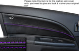 PURPLE STITCH 2X FRONT DOOR CARD TRIM SKIN COVERS FITS FORD MONDEO MK3 2001-2007