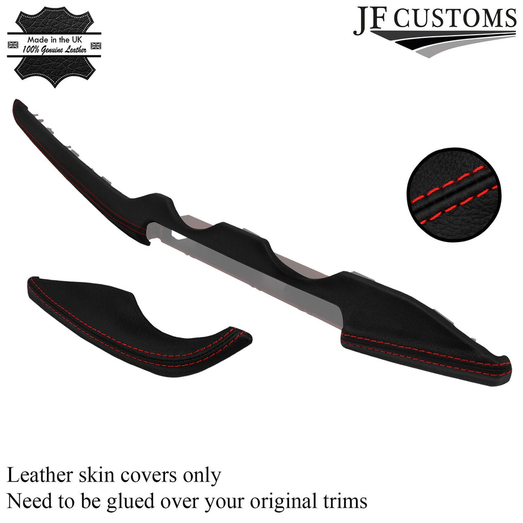 RED STICH CENTRE DASH TRIM PANEL LEATHER COVER FITS  AUDI Q2 2016-2022