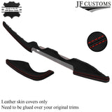 RED STICH CENTRE DASH TRIM PANEL LEATHER COVER FITS  AUDI Q2 2016-2022