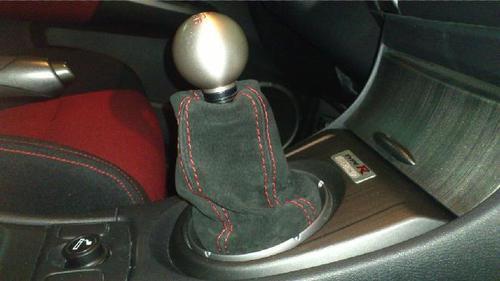 SUEDE FITS HONDA CIVIC TYPE R MK8 FN2 RED STITCHING GEAR GAITOR REAL SUEDE