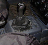 FITS FORD TRANSIT CONNECT VAN 2000-2009 GEAR GAITER BLACK DOUBLE STITCH