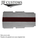 RED STITCH L GREY LUXE-SUEDE HEADLINER COVER FOR HUMMER H3 05-11 STYLE3