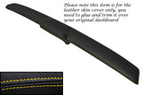 YELLOW STITCH TOP DASH PAD DASHBOARD LEATHER COVER FITS FORD MUSTANG 1971-1973