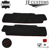 D RED CROSS STITCH 2X SUN VISORS LEATHER COVERS FITS LAND ROVER DEFENDER 07-14