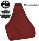 DARK RED REAL LEATHER MANUAL GEAR GAITER SHIFT BOOT FITS BMW E90 E91 E92 E93