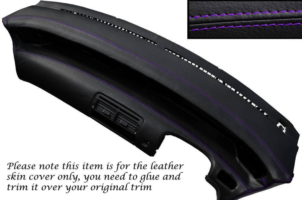 PURPLE STITCHING DASH DASHBOARD LEATHER SKIN COVER FITS HONDA PRELUDE 1992-1996