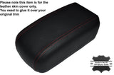 RED STITCHING LEATHER ARMREST SKIN COVER FITS HYUNDAI I30 i30 2007-2011
