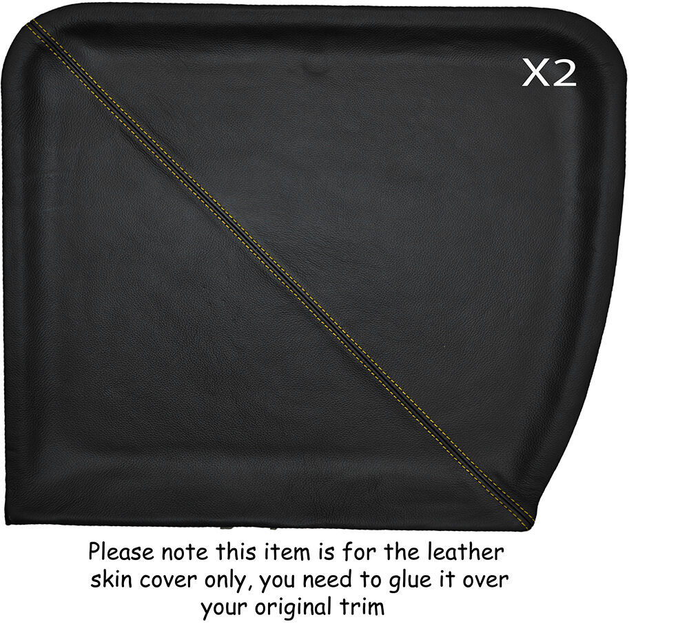 YELLOW STITCH 2X T BAR ROOF SUN SHADES SKIN COVER FITS TOYOTA MR2 MK1 84-90