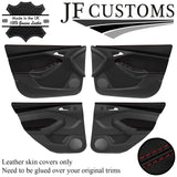 D RED STITCH 4X DOOR TRIM + CAPPING COVERS FOR FORD FOCUS MK3 11-14 5DR JF1
