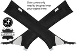BLACK STITCHING  2X A PILLAR REAL SUEDE COVERS FITS TESLA MODEL S 2012-2016