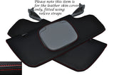 RED  STITCHING  2X SUN VISORS LEATHER SKIN COVERS FITS FORD MUSTANG 2005-2009