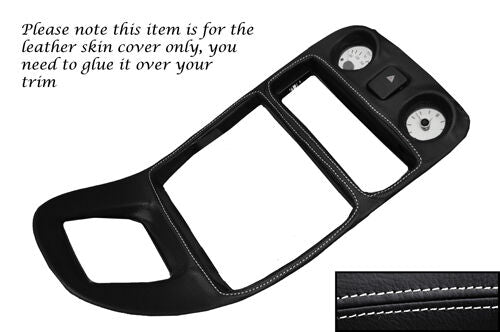 WHITE  STITCH CENTRE DASH SURROUND LEATHER SKIN COVER FITS MG MGF MK1 1995-2000