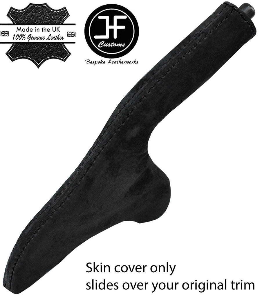 BLACK STITCH REAL SUEDE SLIM HANDBRAKE GAITER COVER FITS TOYOTA MR2 MK2 89-00