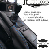 BLUE STITCH LEATHER GEAR & HANDBRAKE SET FITS MAZDA MX5 MIATA EUNOS MK1 89-97