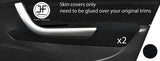 BLACK STITCH 2X FRONT DOOR ARMREST SUEDE COVER FOR PEUGEOT 308 07-12 5 DOOR