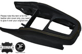 YELLOW STICH CONSOLE GEAR SURROUND LEATHER COVER FITS VW GOLF MK4 IV JETTA 98-05