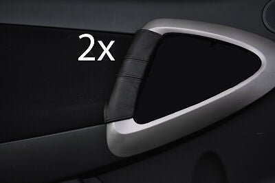 black stitch FITS TOYOTA RAV 4 2006+  2X DOOR HANDLE LEATHER COVERS CUSTOM NEW