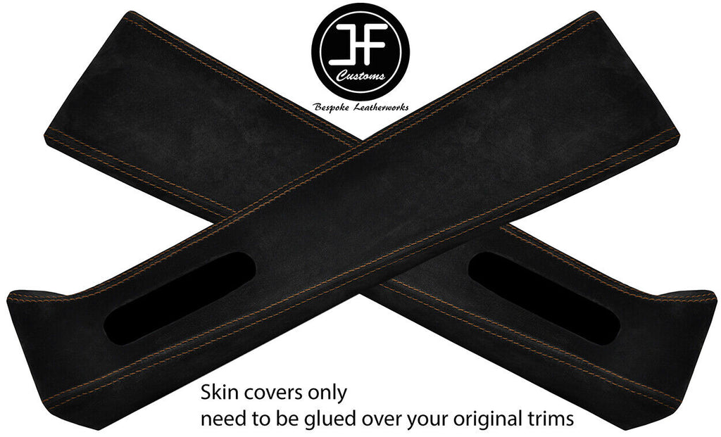 BROWN STITCH 2X UPPER B PILLAR SUEDE  COVERS FOR JEEP WRANGLER JK 11-17 4 DOOR