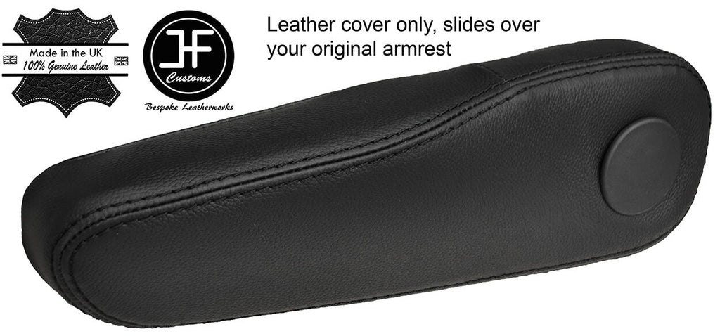 BLACK STITCH 1X DRIVER SEAT ARMREST LEATHER COVER FITS HONDA JAZZ 2009-2014
