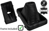BLACK STITCH LEATHER AUTOMATIC GEAR+PLASTIC FRAME FOR AUDI A6 C6 2004-2011