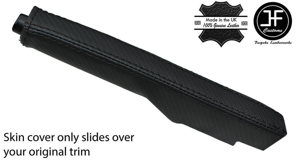 BLACK STITCH CARBON FIBER VINYL HANDBRAKE GAITER FITS VW EOS 2006-2015