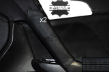 BLACK STITCH 2X REAR DOOR HANDLE LEATHER COVERS FITS HONDA ACCORD MK8 2008-2012