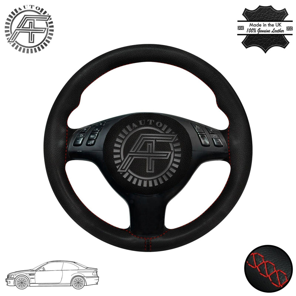 FITS BMW 3 SERIES E46 M SPORT LUXURY LEATHER STEERING WHEEL COVER MADE IN UK