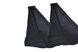 black stitch FITS BMW 5 SERIES E34 84-97  2X FRONT SEAT BELT STALK  COVERS ONLY