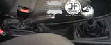 BLACK LEATHER GEAR & HANDBRAKE SET GAITOR FITS VAUXHALL ASTRA G COUPE 1998-2005