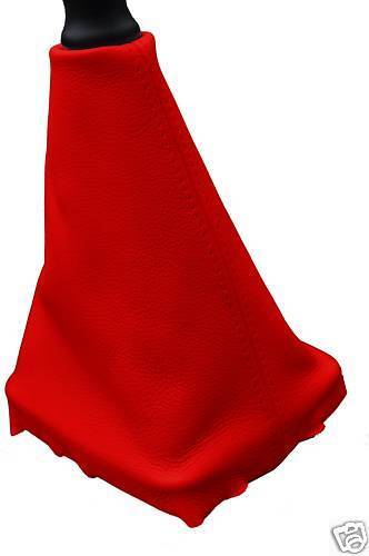 FITS CITROEN SAXO GEAR GAITER LEATHER RED BOOT 95-03 CUSTOM NEW MADE IN UK