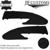 BLACK STITCH LEATHER 2X FRONT DOOR CARD TRIM COVER FOR HONDA ACURA TL 04-08 JF2