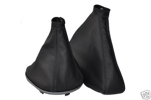 FITS ALFA ROMEO GT 2003-2011 GEAR HANDBRAKE GAITER BLACK STITICHING BLACK LTHR