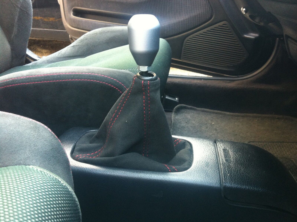 FITS HONDA CIVIC 1992-1995 GEAR GAITER PU SUEDE RED STITCHING NEW CUSTOM NEW