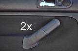 blue stitch FITS VW GOLF MK4 4 IV 2X REAR LEATHER DOOR HANDLE COVERS CUSTOM NEW