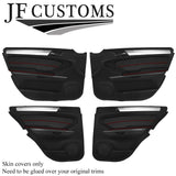 RED STITCH D GREY SUEDE 4X DOOR TRIM ARMREST COVER FOR MERCEDES ML W164 05-11