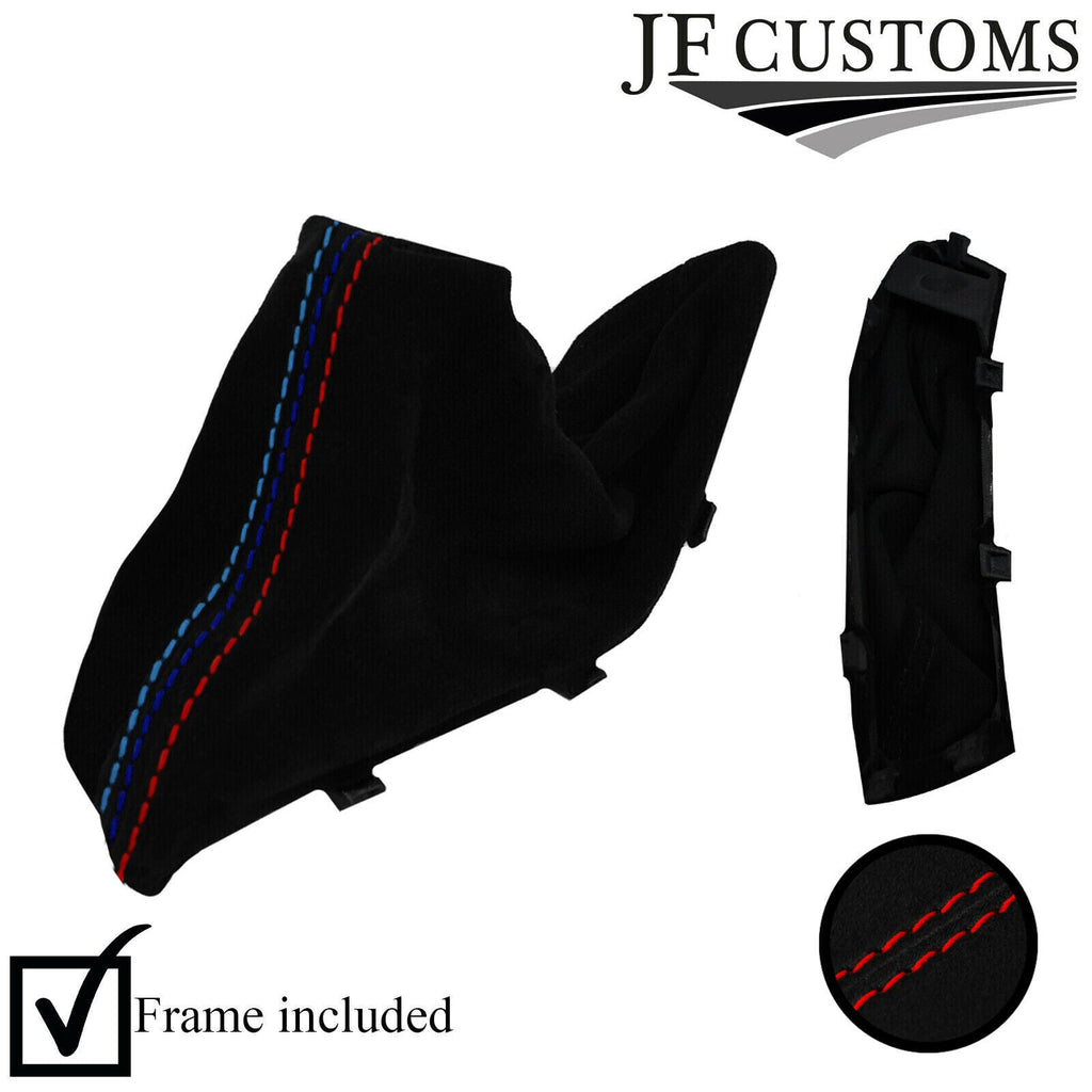 TRI STITCH SUEDE HANDBRAKE GAITER+PLASTIC FRAME FOR BMW 1 F20 F21 2011-2018