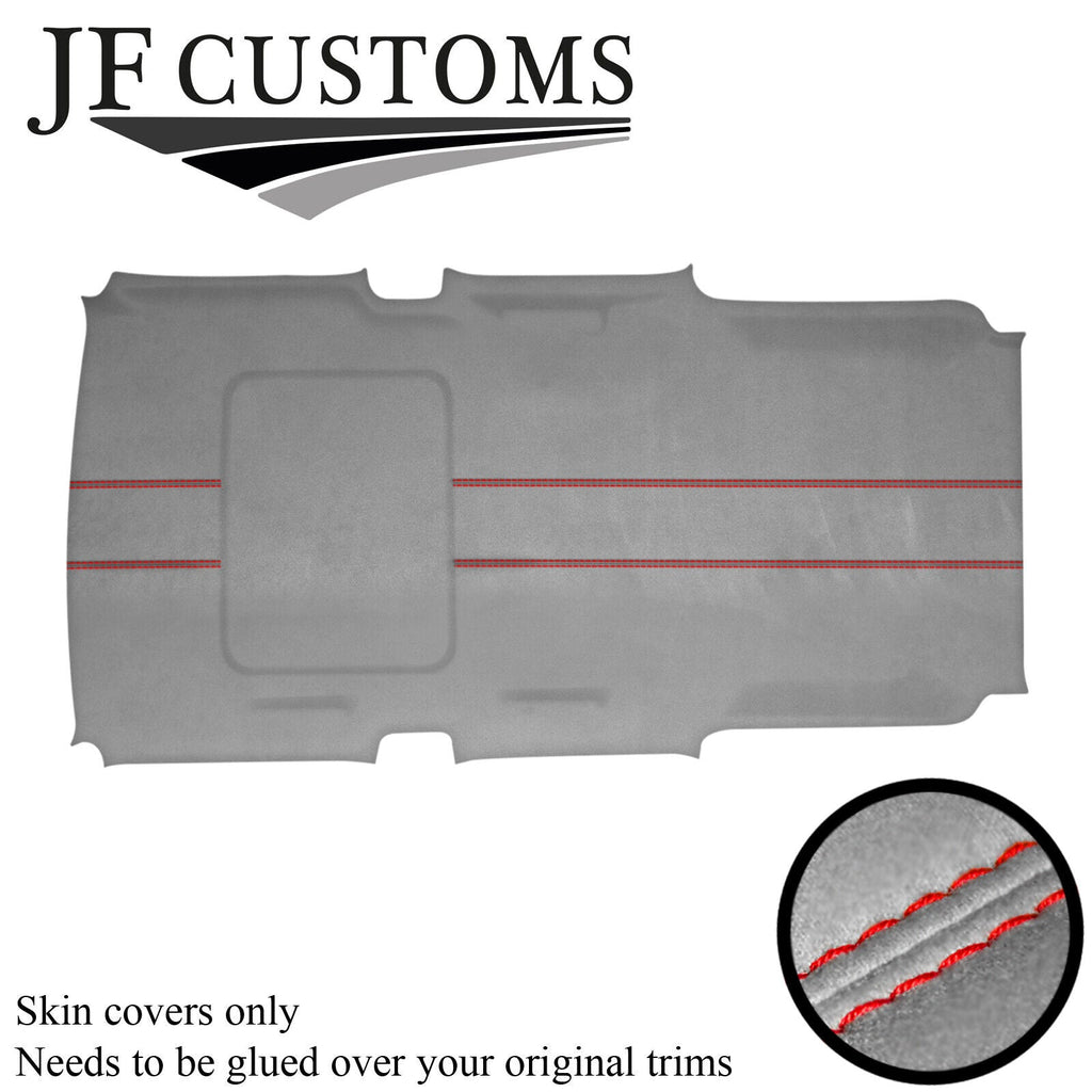 RED STITCH L GREY LUXE-SUEDE SUNROOF COVER FITS HUMMER H3 05-11 STYLE 2