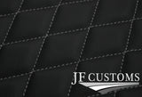 GREY DIAMOND STITCH VINYL 2X TAILORED FLOOR CARPET FOR SMART FORTWO 453 14-21