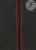 RED  STITCH 2X REAR C PILLAR LEATHER COVERS FOR SEAT LEON MK2 1P 2005-2011