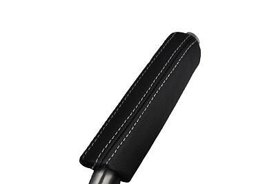 white stitch FITS SKODA OCTAVIA MK2 04+ LEATHER HANDBRAKE HANDLE COVER ONLY