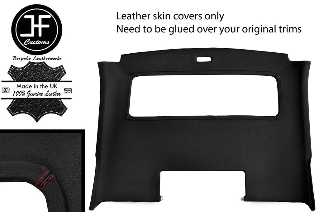 RED STITCH ROOF PANEL HEADLINING REAL LEATHER COVER FOR PORSCHE 928 S2 S4 JF1