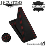 RED STITCH LEATHER GEAR GAITER + FRAME FOR VW GOLF MK2 GTI G60 RALLYE STYLE2