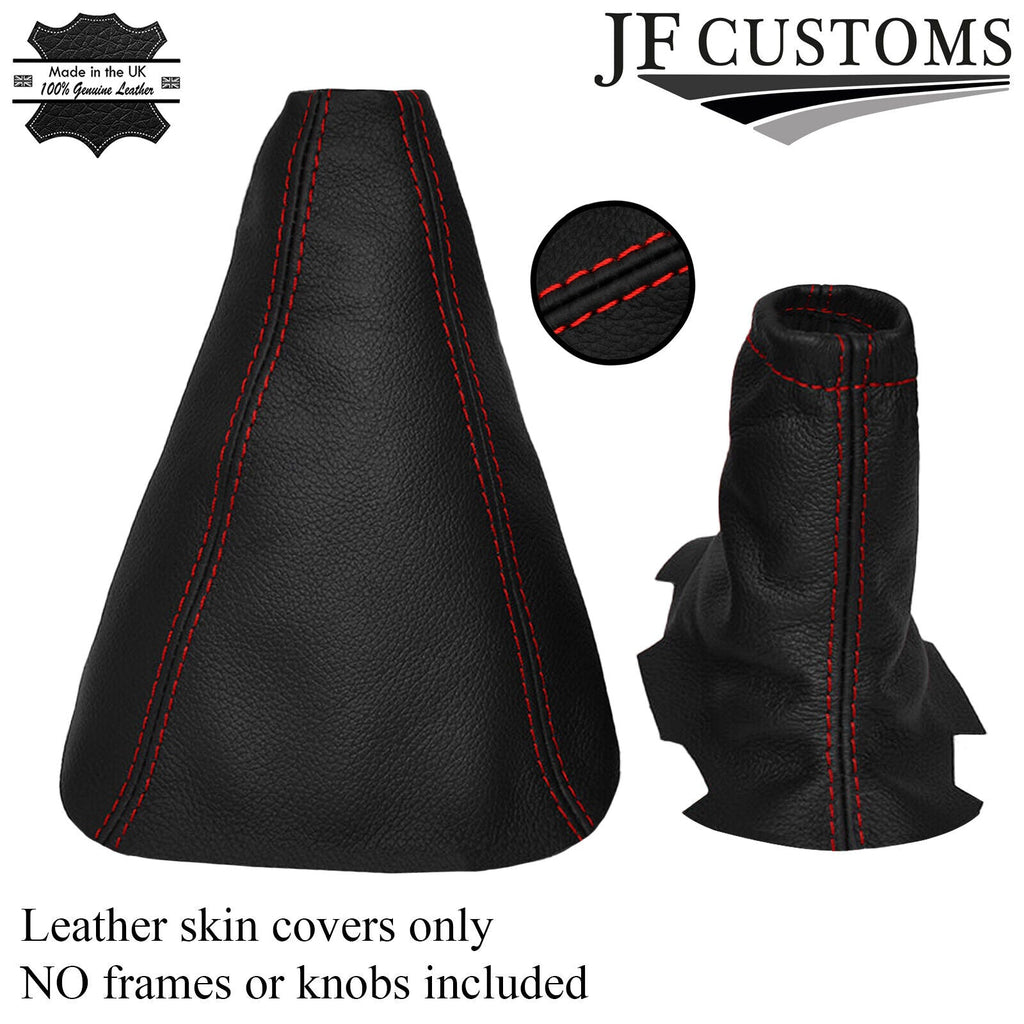 RED STITCHING FITS RANGE ROVER P38 1995-2002 LEATHER GEAR & HANDBRAKE GAITERS