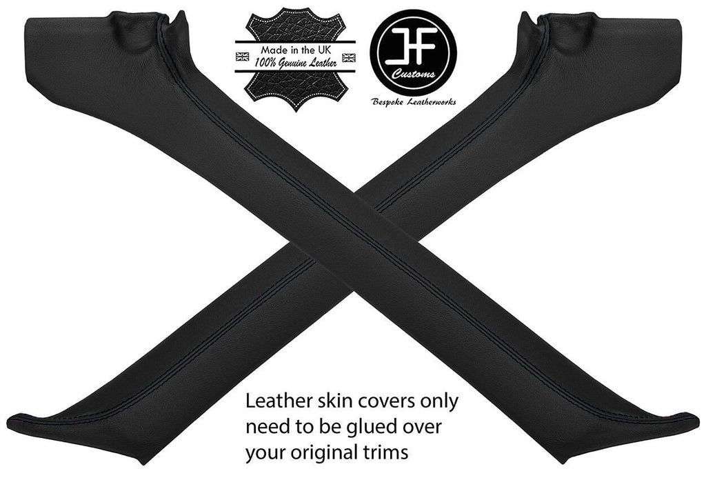 BLACK STITCH 2X A PILLAR LEATHER COVERS FITS HONDA CRX DEL SOL 92-97 STYLE 2