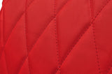 RED GENUINE LEATHER 1X EXCLUSIVE LUXURY CUSHION DIAMOND STITCH PADDED 18"x18"
