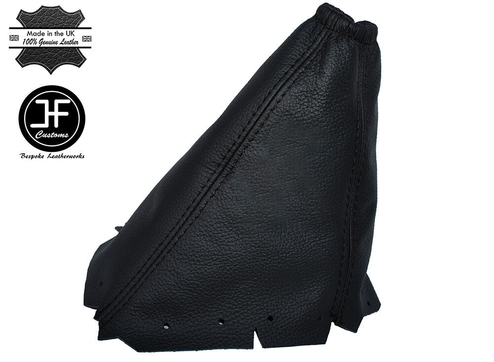 BLACK STITCHING MANUAL LEATHER GEAR GAITER FITS FORD TRANSIT CONNECT 2002-2009